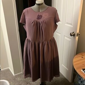 Purple Short Sleeve Dress from ModCloth